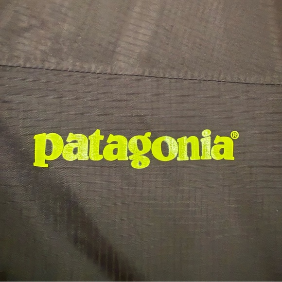 💙💚Patagonia Navy Blue & Lime Green Hooded Torentshell Insulated Rain Snow Jacket - Picture 6 of 8